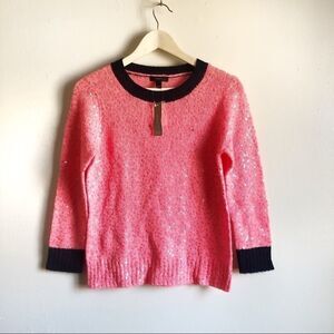 J. Crew Pink Sequins Crewneck Sweater NWT Small
